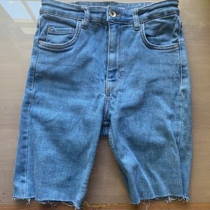 Zara Denim High Rise Cutoffs